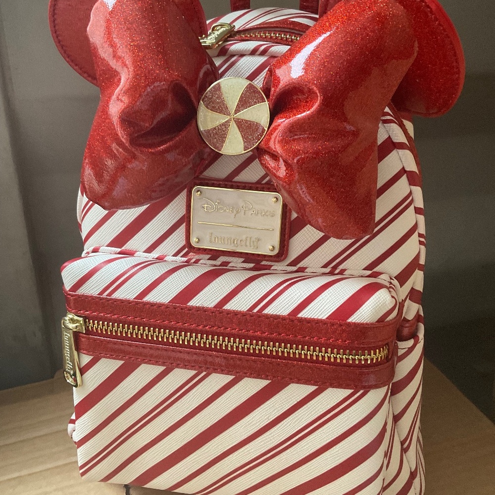Disney peppermint Christmas loungefly